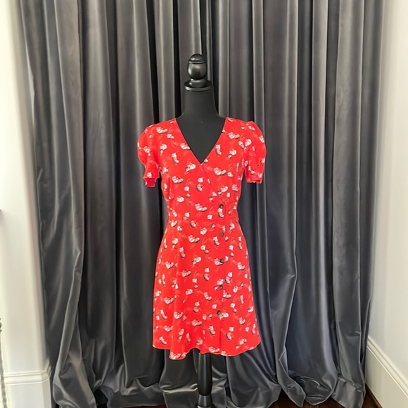 Orange and Black River Island Summer Dress - Picture 1 of 4